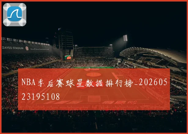 NBA季后赛球星数据排行榜_20260523195108