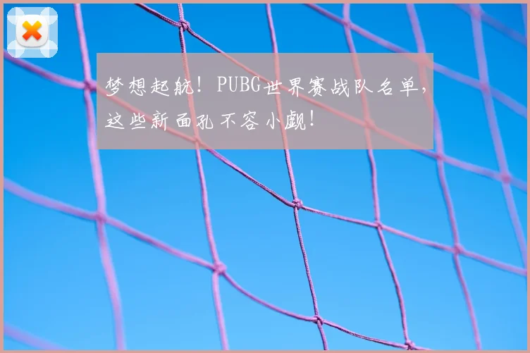 梦想起航!PUBG世界赛战队名单,这些新面孔不容小觑!